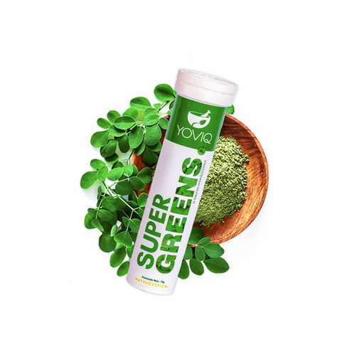 [IU-YOV-03] Food Supplement Yoviq Super Greens - Tube of 15 Tablets